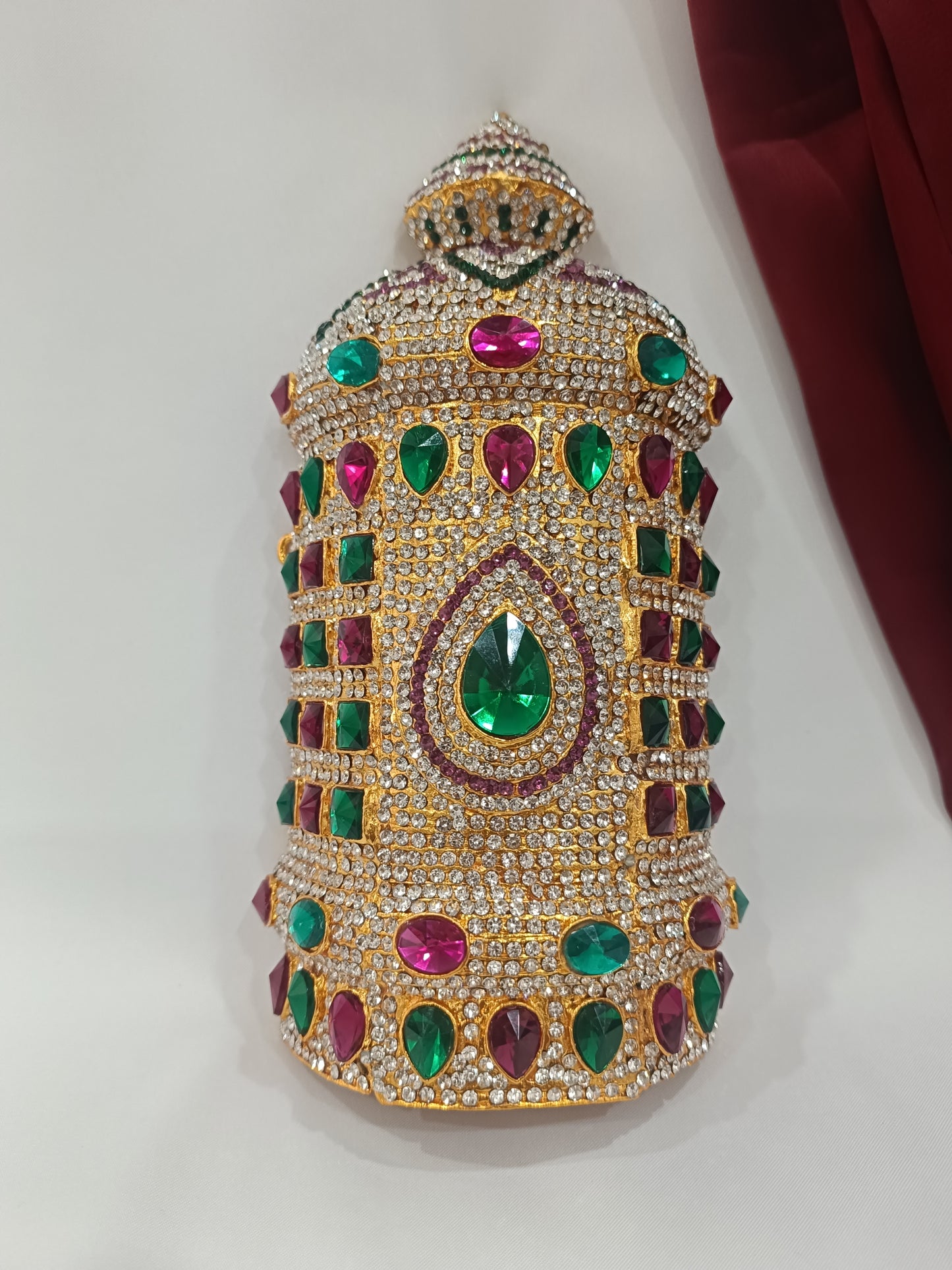 Stones And Kundan God Goddess/ Deity Mukut / Crown / Kireetam H 10 inch * 4 inch w Diameter