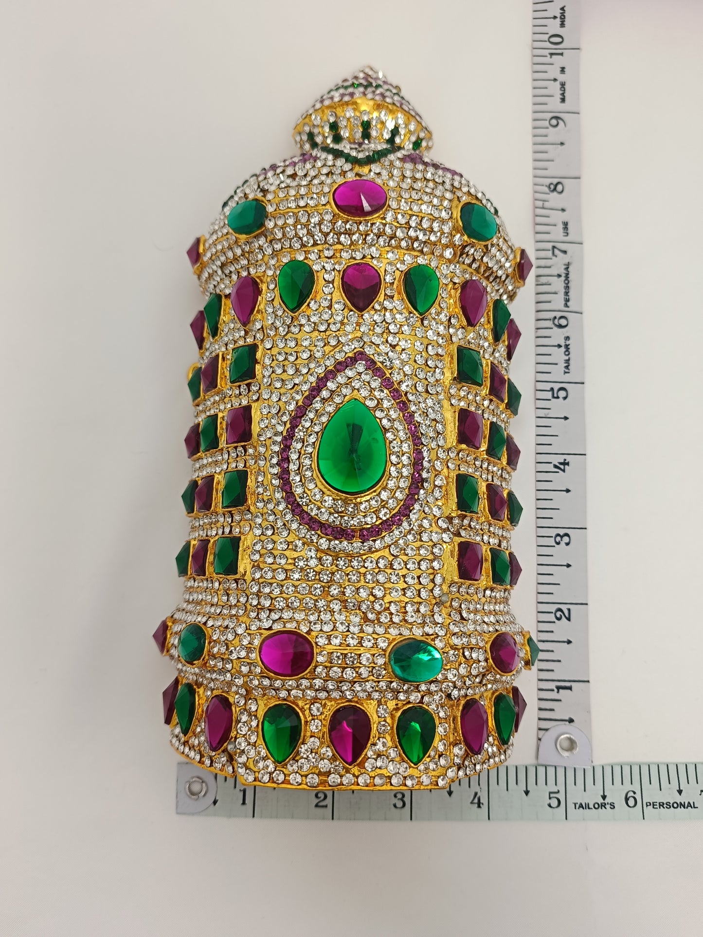 Stones And Kundan God Goddess/ Deity Mukut / Crown / Kireetam H 10 inch * 4 inch w Diameter