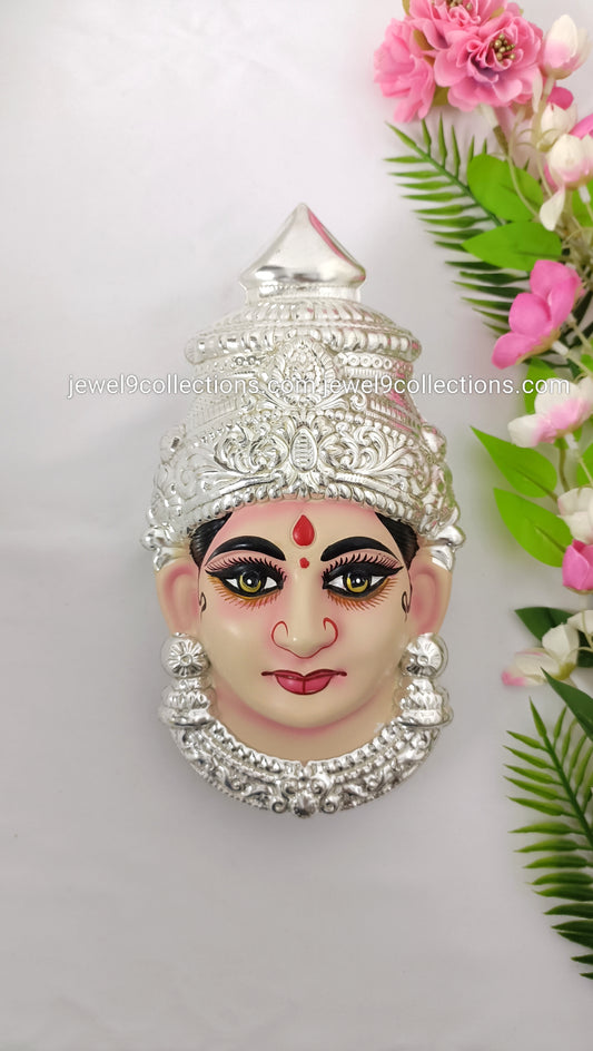 Silver Varalakshmi Devi Face (Jambo size)