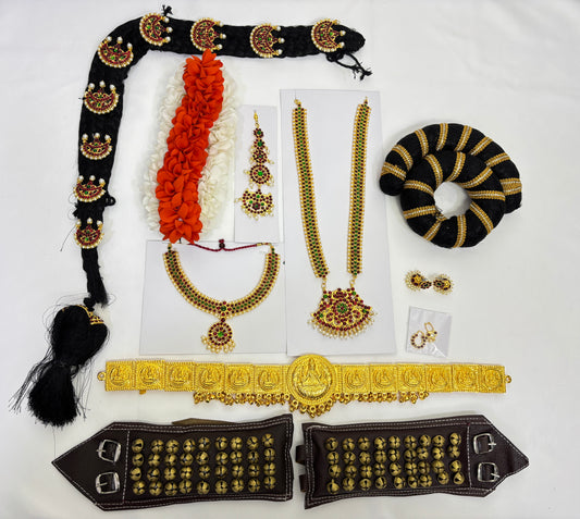 Full Bharatanatyam Dance Set Kuchipudi Dance Jewelery- Jewel9Collections
