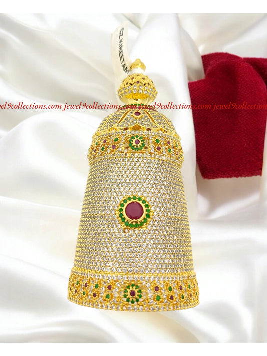 white Stone God Goddess Crown 4 inch h * 6 inch Full Round