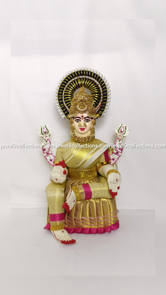 Elegant Varalakshmi Vratham Jewellery Decorated Idol