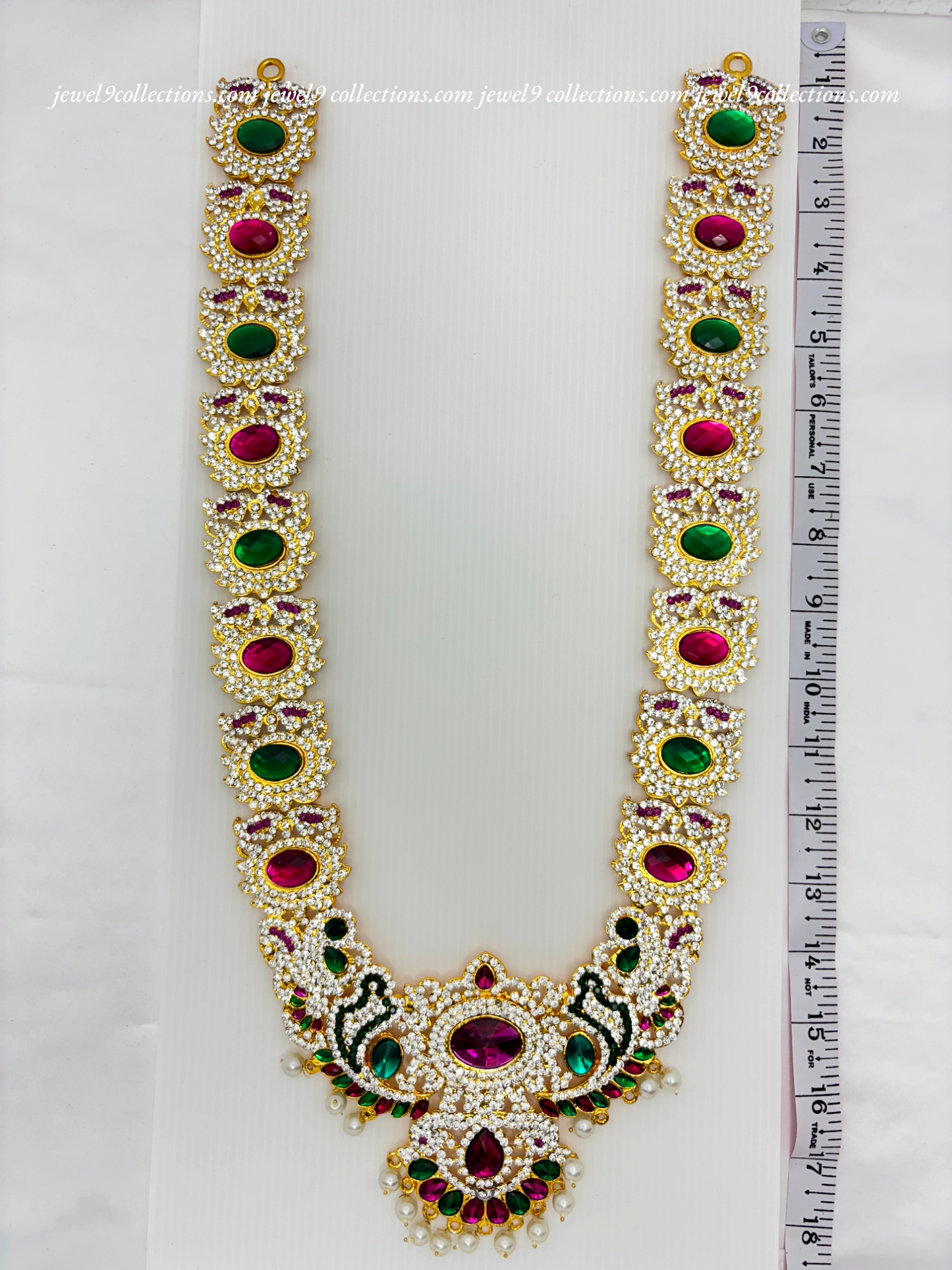 Divine Jewellery for Temple God  and Goddess Lakshmi   and Shree Rama Statues long Necklace Haram for- Jewel9collections