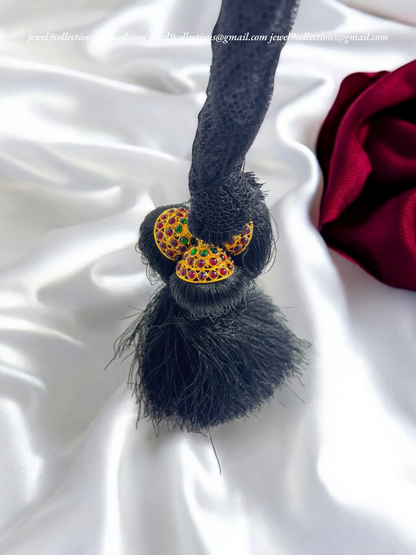 Classical Dance Hairstyle Accessories Jada Billalu with kuchullu