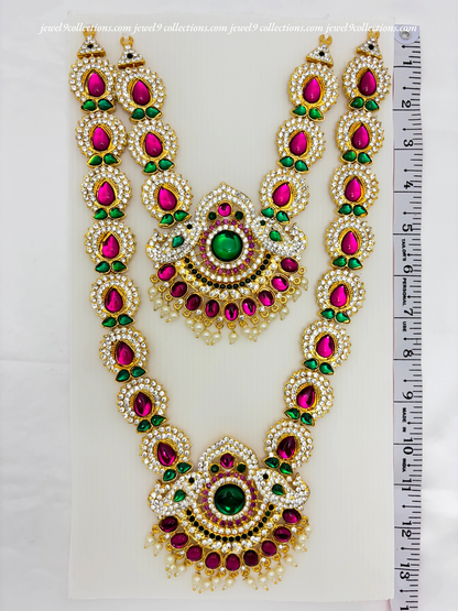 Exquisite Deity Long Haram Ammavaru long Haram - 2 Step Necklaces