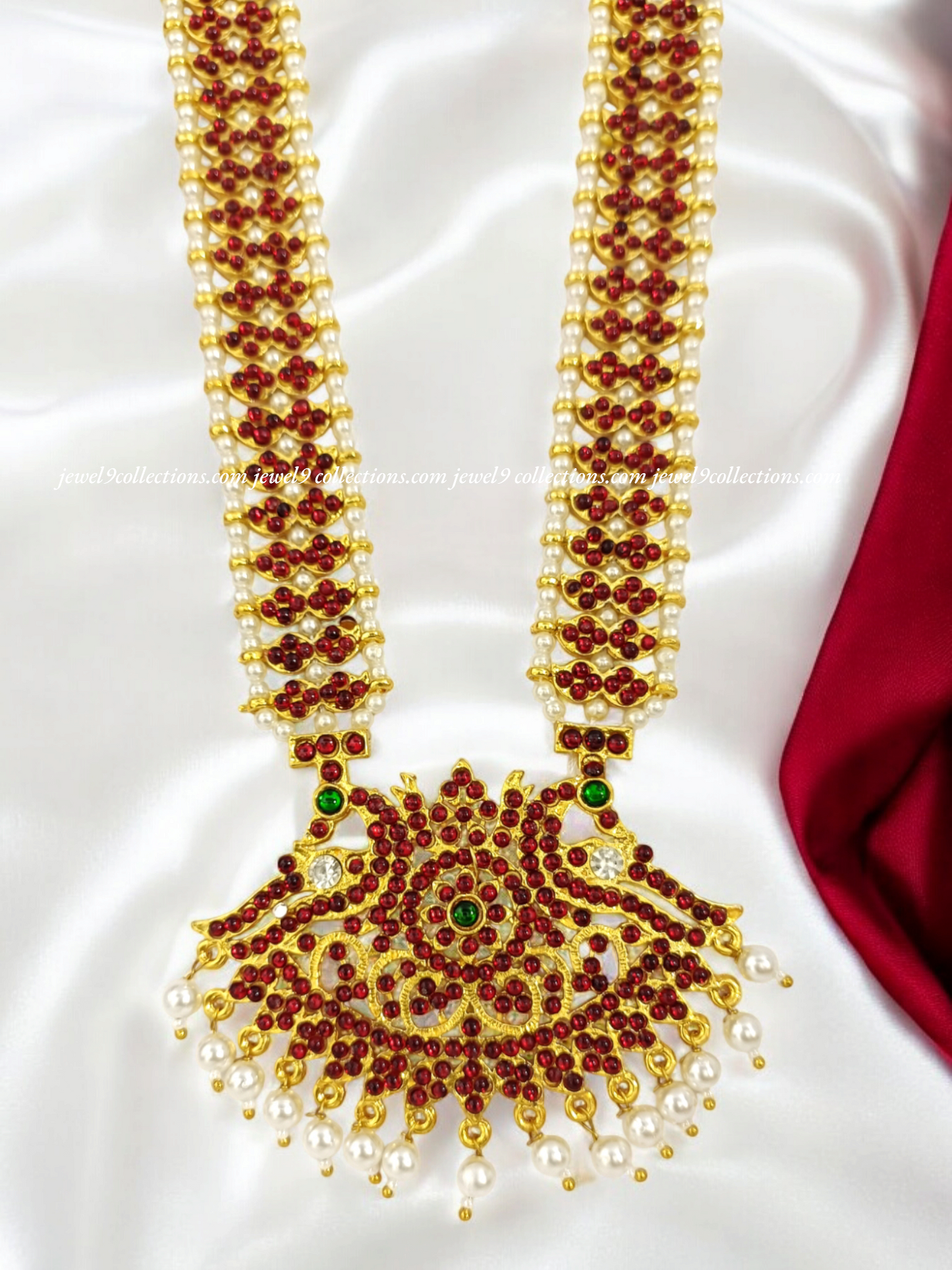 Bharatanatyam Pearls Long Necklace