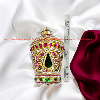 Indian Traditional Temple Crown Mukut Kireetam for any God Goddess