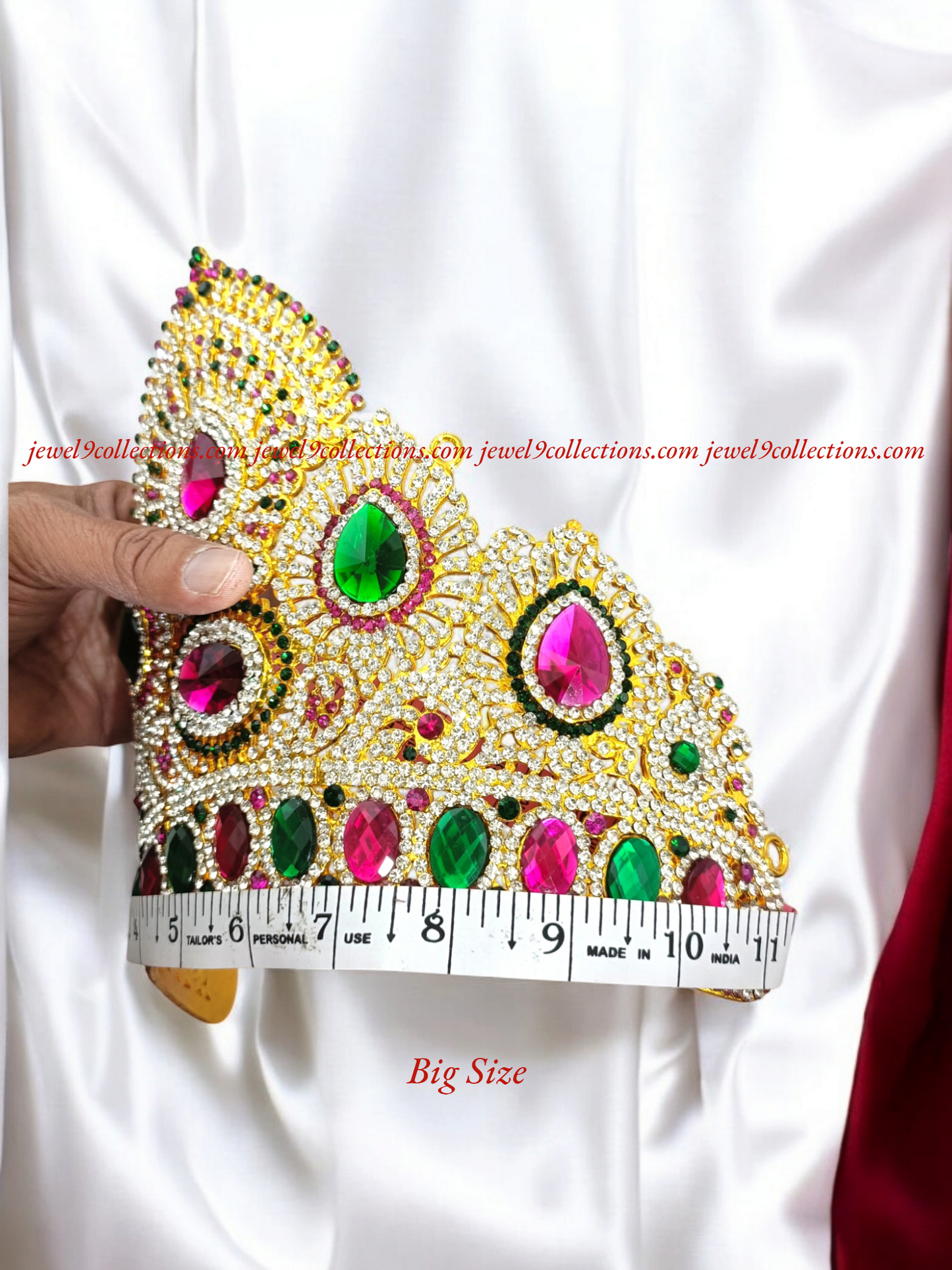 Sacred Jewelery Crown Mukut for Hindu Deity