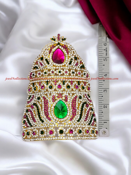 Ornate Crown Mukut for Temple God &  Goddess