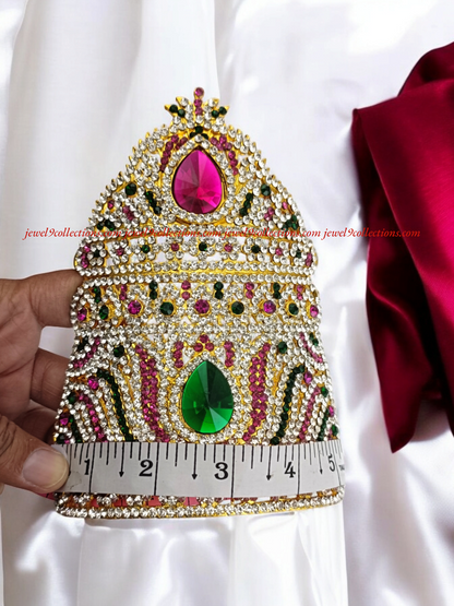 Ornate Crown Mukut for Temple God &  Goddess