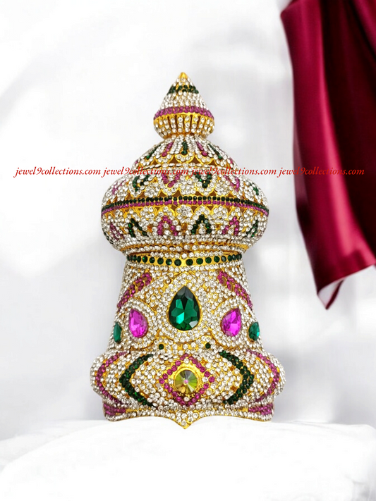 Sacred Jewel Crown Kiretam for Hindu Deity God