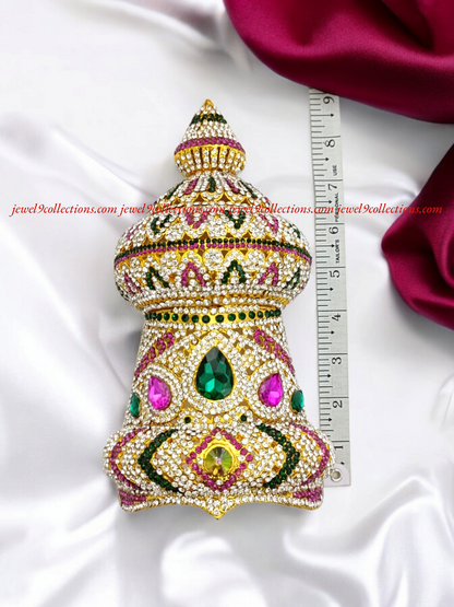 Sacred Jewel Crown Kiretam for Hindu Deity God