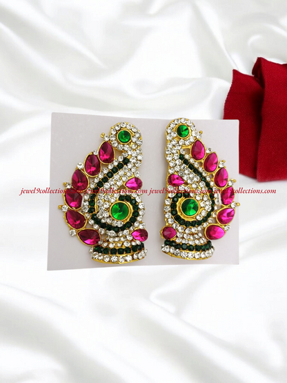 Amman stone Earrings - Karna Pathakam