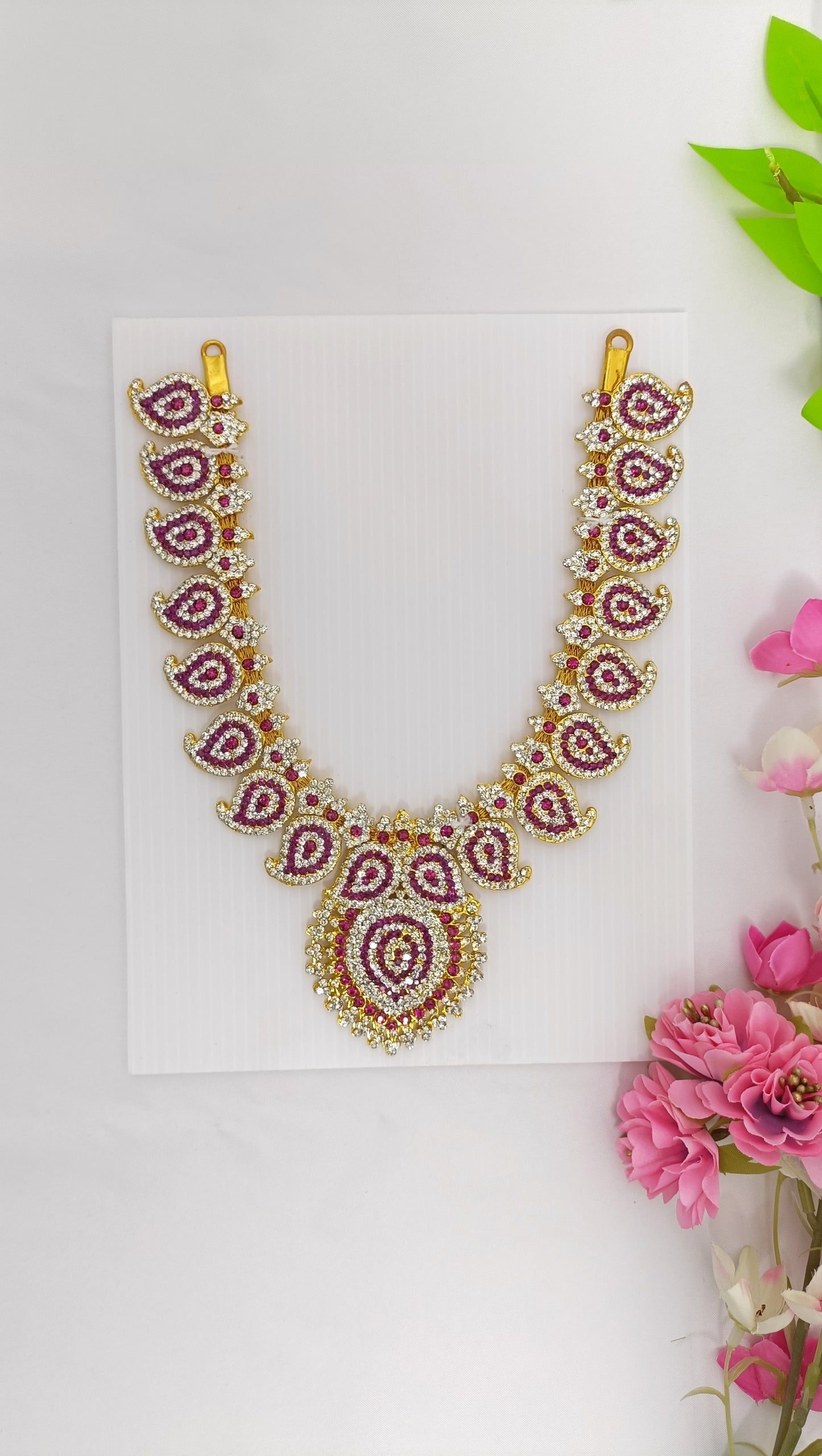 Elegance Redefine-Mango Design Long Haram  Jewellery 9 inch