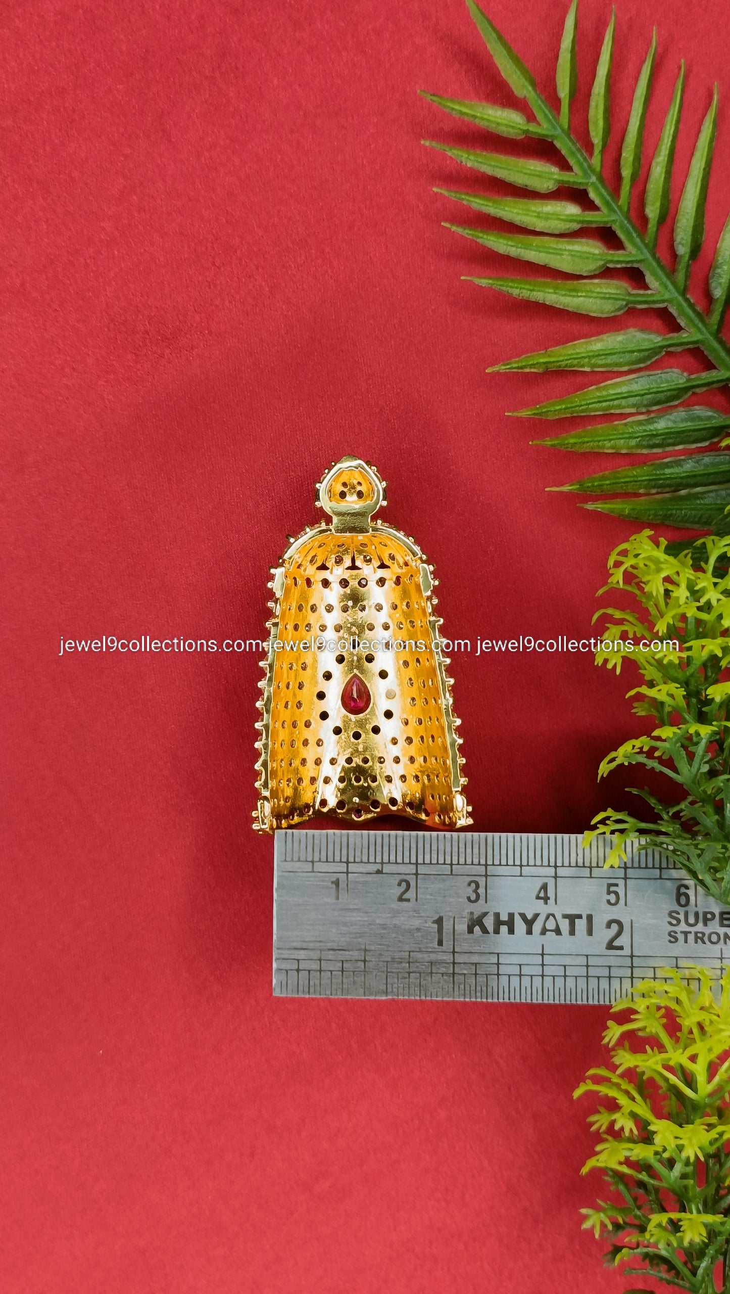 AD Stones God and Goddess Amman Kireetam Height 5.5cm - Wide 2.5cm