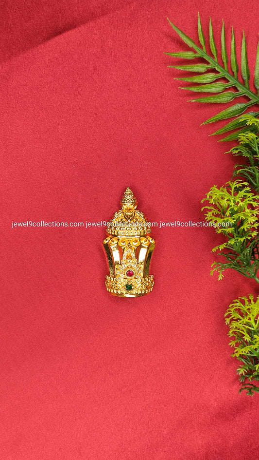 CZ stones Micro gold plated Crown for God and Goddess Height 5.5 cm - Wide 1.5 cm