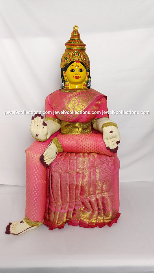 Goddess Varalakshmi vratham Idol Pink Colour
