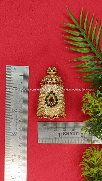 AD Stones God and Goddess Amman Kireetam Height 5.5cm - Wide 2.5cm