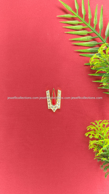 Venkateswara Swamy Namam Height 2.5 cm AD Stones