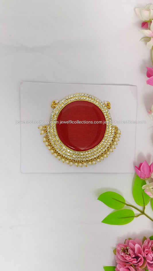 Temple jewellery God Locket Red colour H -3.5 # W -3.75