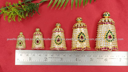 AD Stones Murgan Kireetam Half crown Height 6.5 cm - wide 3. cm