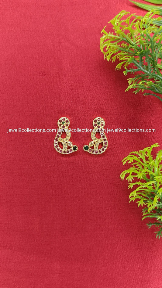 God & Goddess Earrings - Divine Adornment Karna Pathakam Height 2.cm