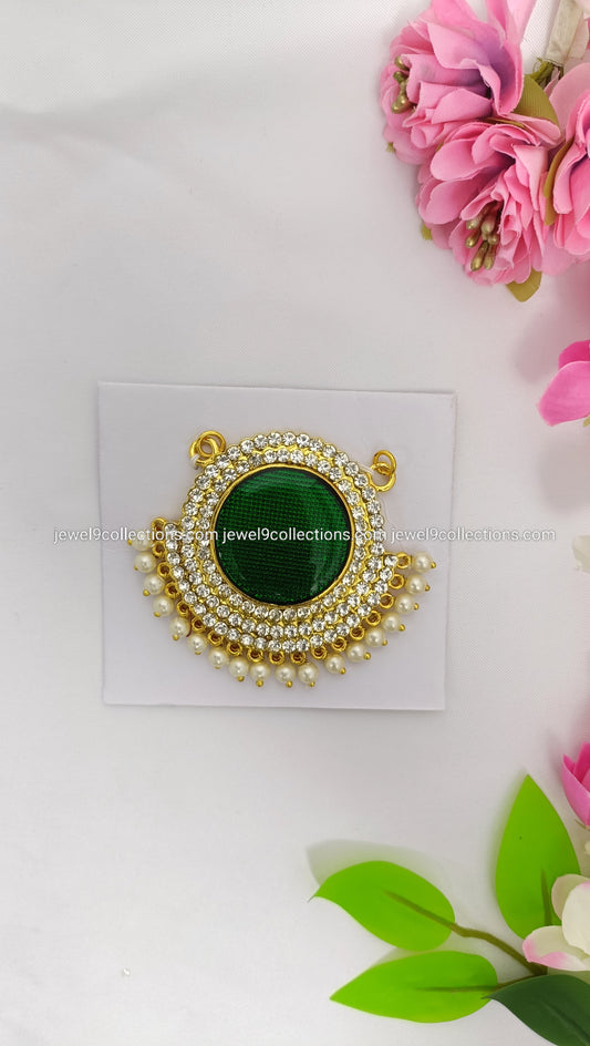 Venkateswara Swamy Locket Green colour H-2.5 # W-2.75