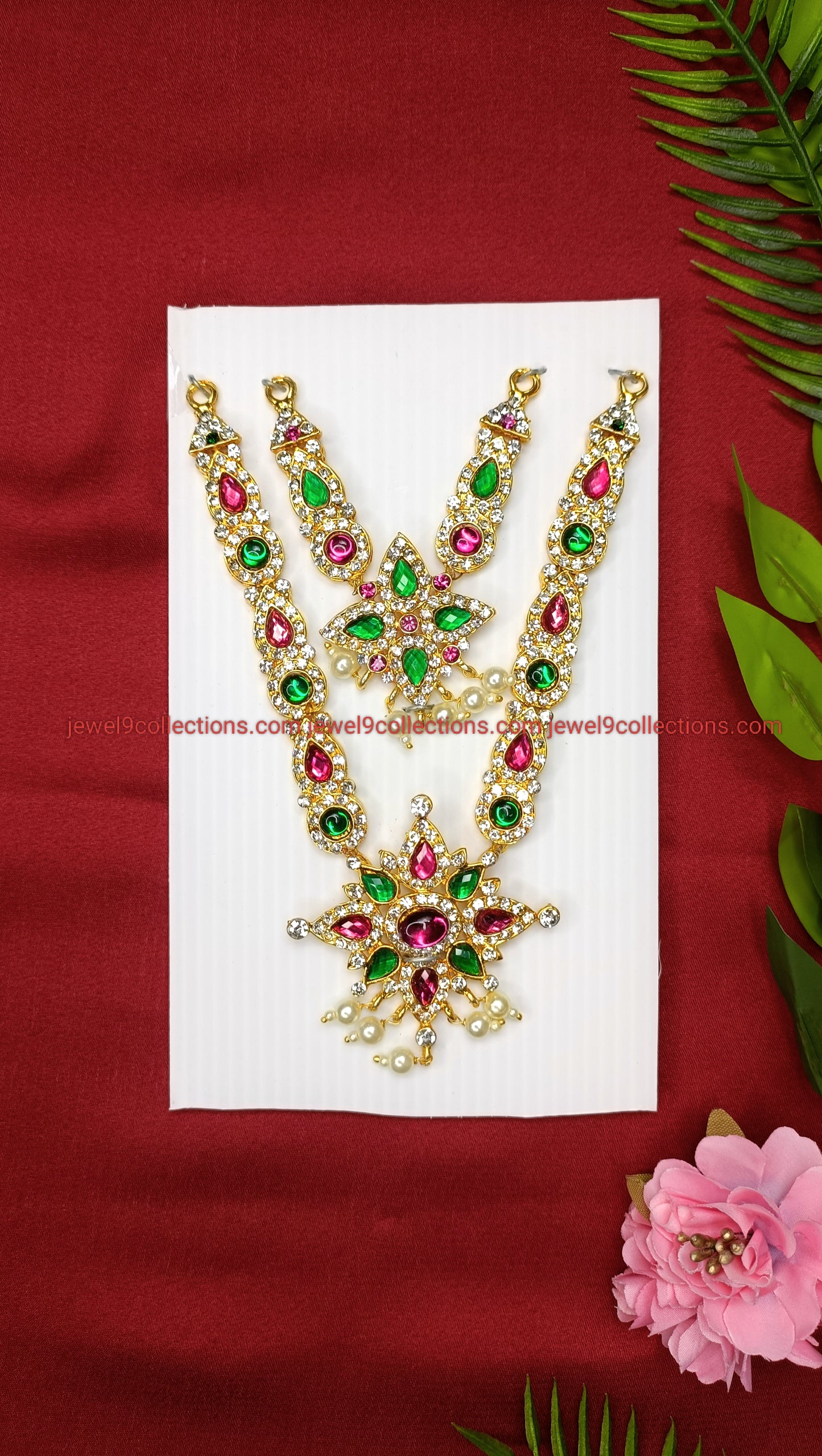Tirupati Balaji 2 Layer Small Necklace Height 6 inch