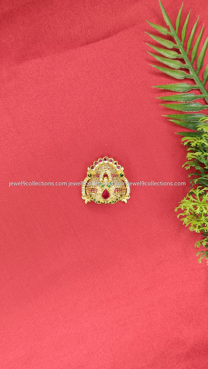 Laddu Gopal mukut AD Stones Half Crown Height 3.cm Wide 2. cm
