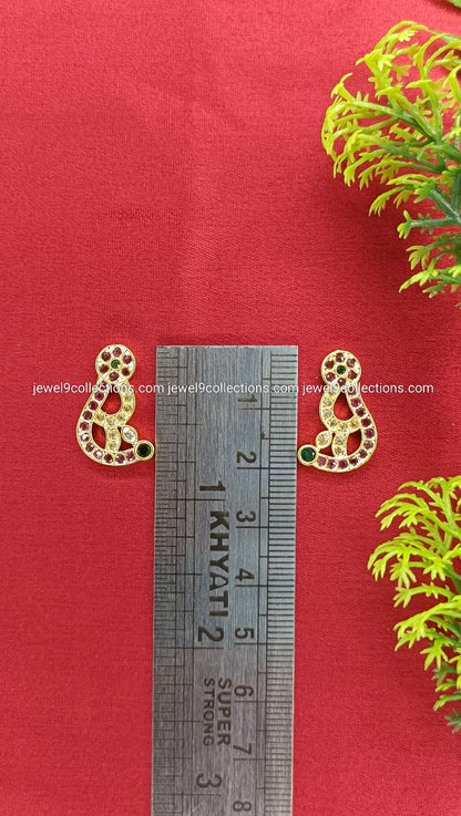 God & Goddess Earrings - Divine Adornment Karna Pathakam Height 2.cm