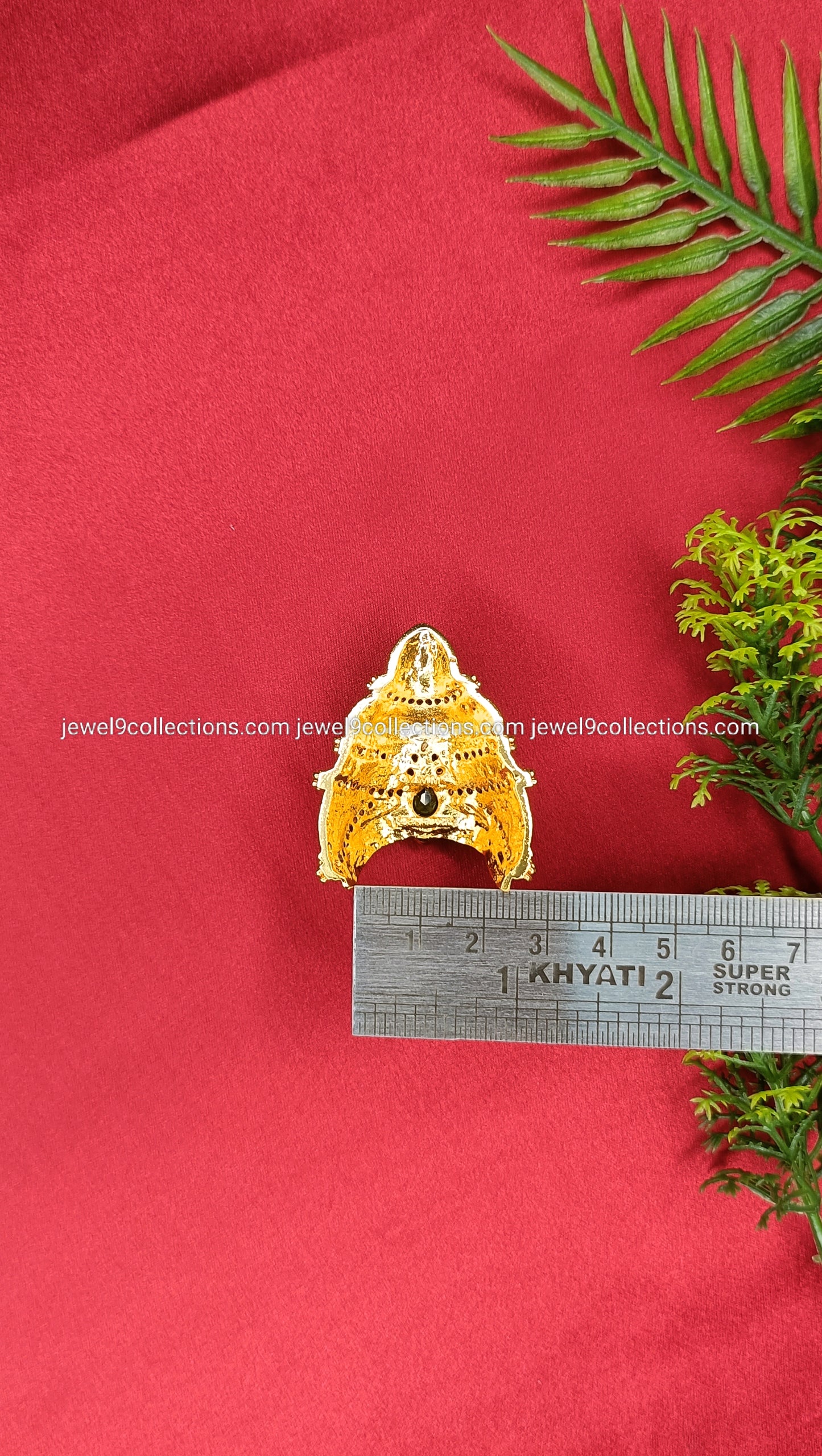 Ganesh ji CZ stones Crown for God and Goddess Height 4.5 cm - Wide 2.25 cm