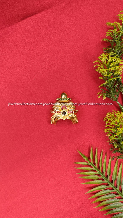 Amman Kireetam crown Gold Plated size Height: 3.75 cm-Width: 2. cm