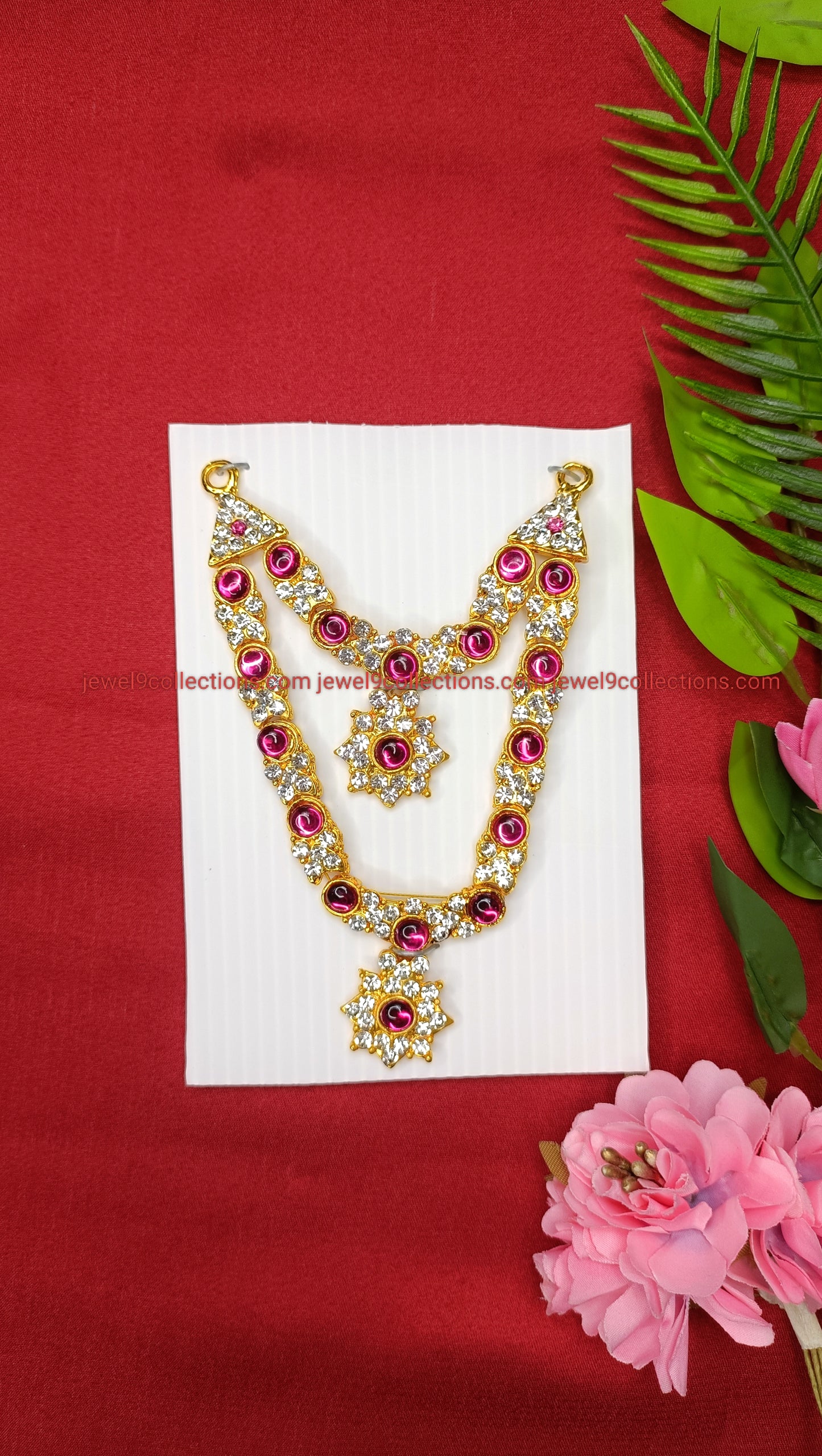 Buy Deity Jewellery pink stone small size Necklace
