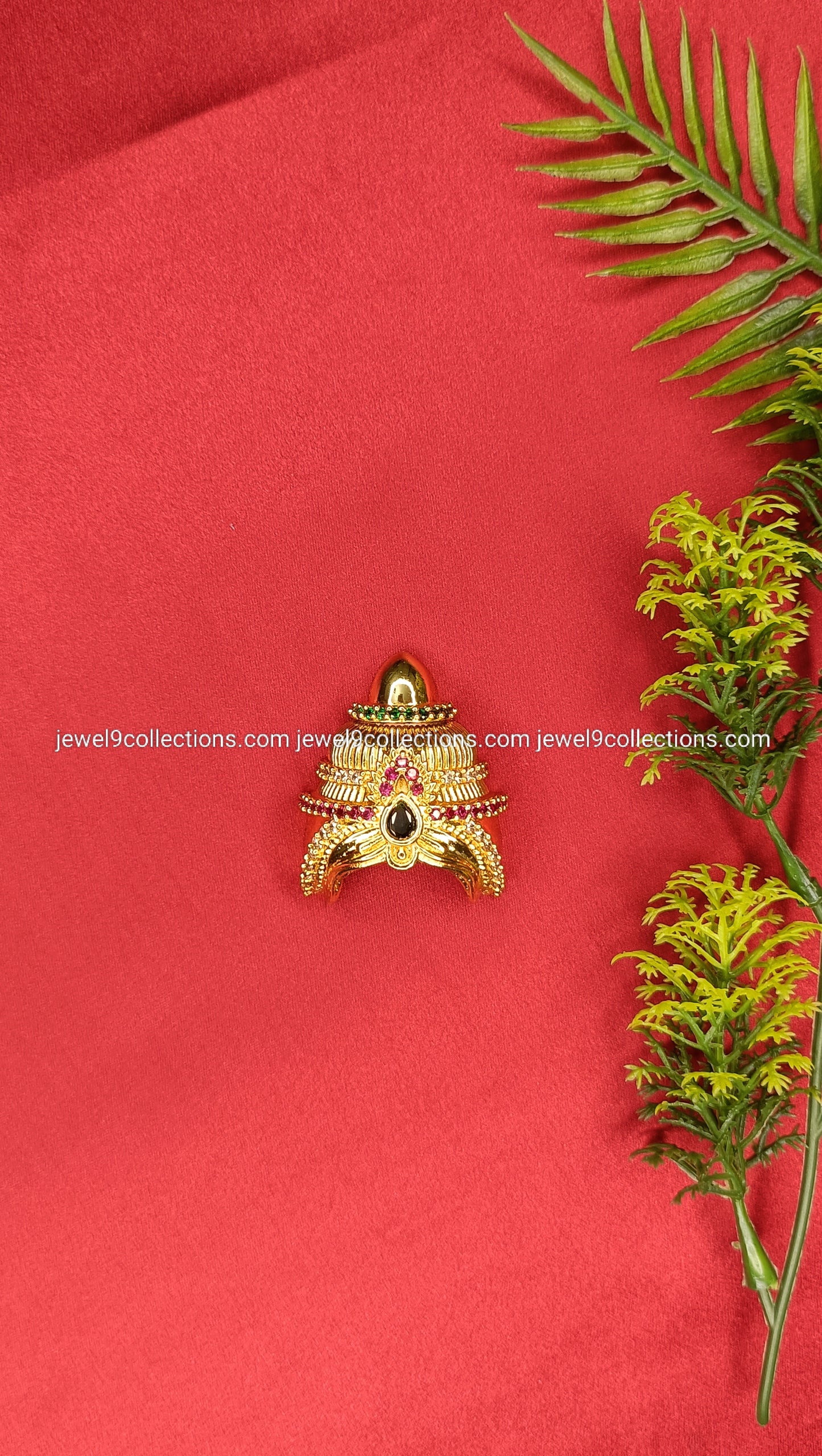 Ganesh ji CZ stones Crown for God and Goddess Height 4.5 cm - Wide 2.25 cm