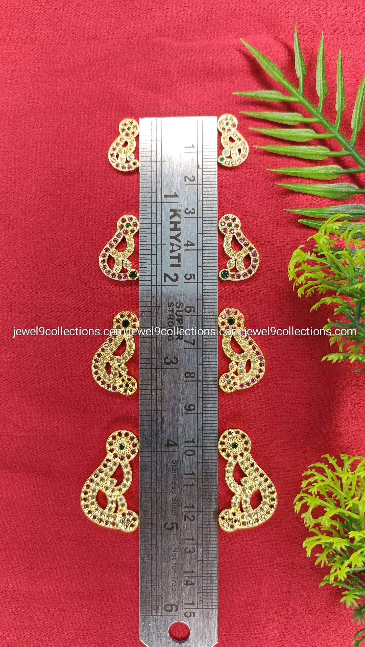 God and goddess Idol Karnapathakam CZ stones Height 3.cm
