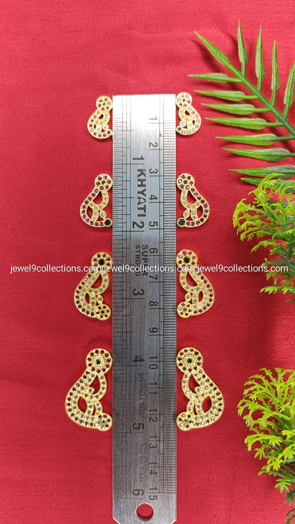 God and goddess Idol Karnapathakam CZ stones Height 3.cm