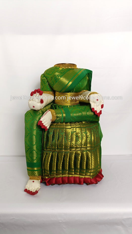 Varalakshmi Doll Green Saree 18 inches