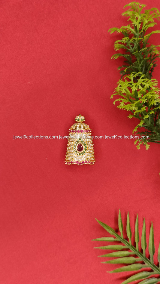 Small Idol Balaji mukut American diamondsHeight 3.5 cm - Wide 1.75 cm