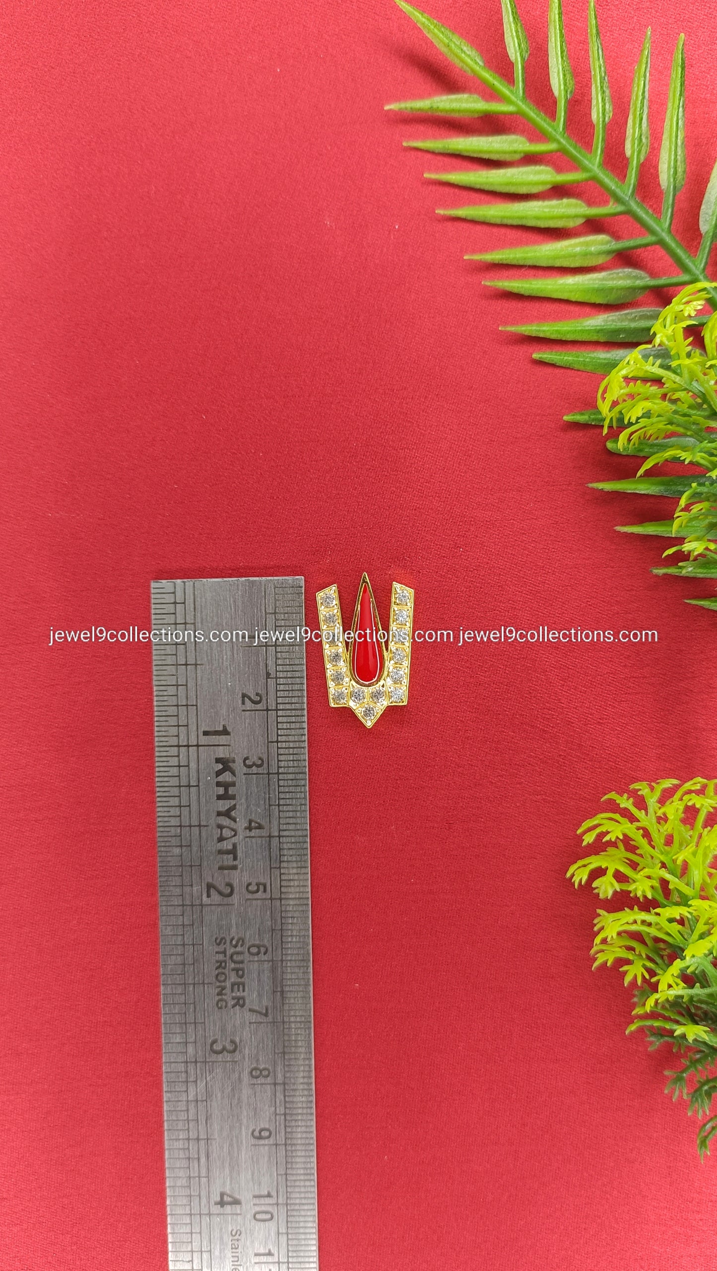 Venkateswara Swamy Namam Height 2.5 cm AD Stones