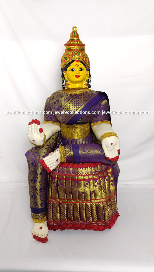 Varalakshmi Amman doll 24 inches violet colour