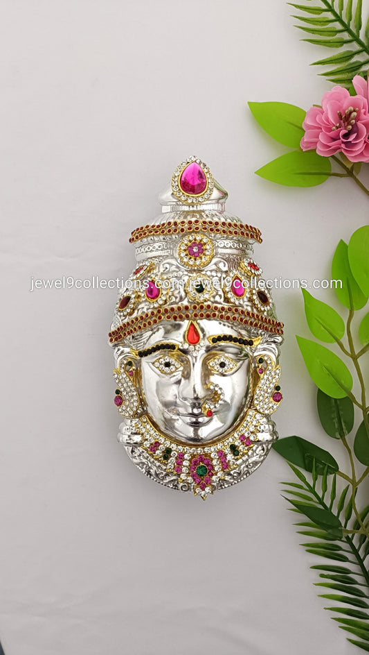 Varalakshmi Amman and Durga face in silver