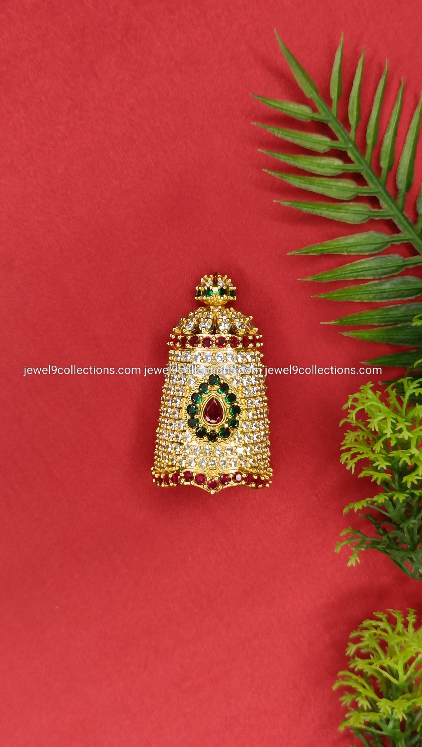 AD Stones God and Goddess Amman Kireetam Height 5.5cm - Wide 2.5cm