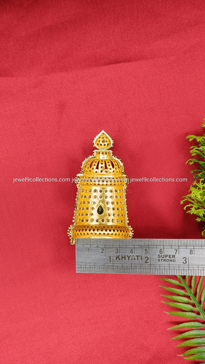 AD stone Divine Mukut for Goddess Height 7.5 cm - wide 3.cm