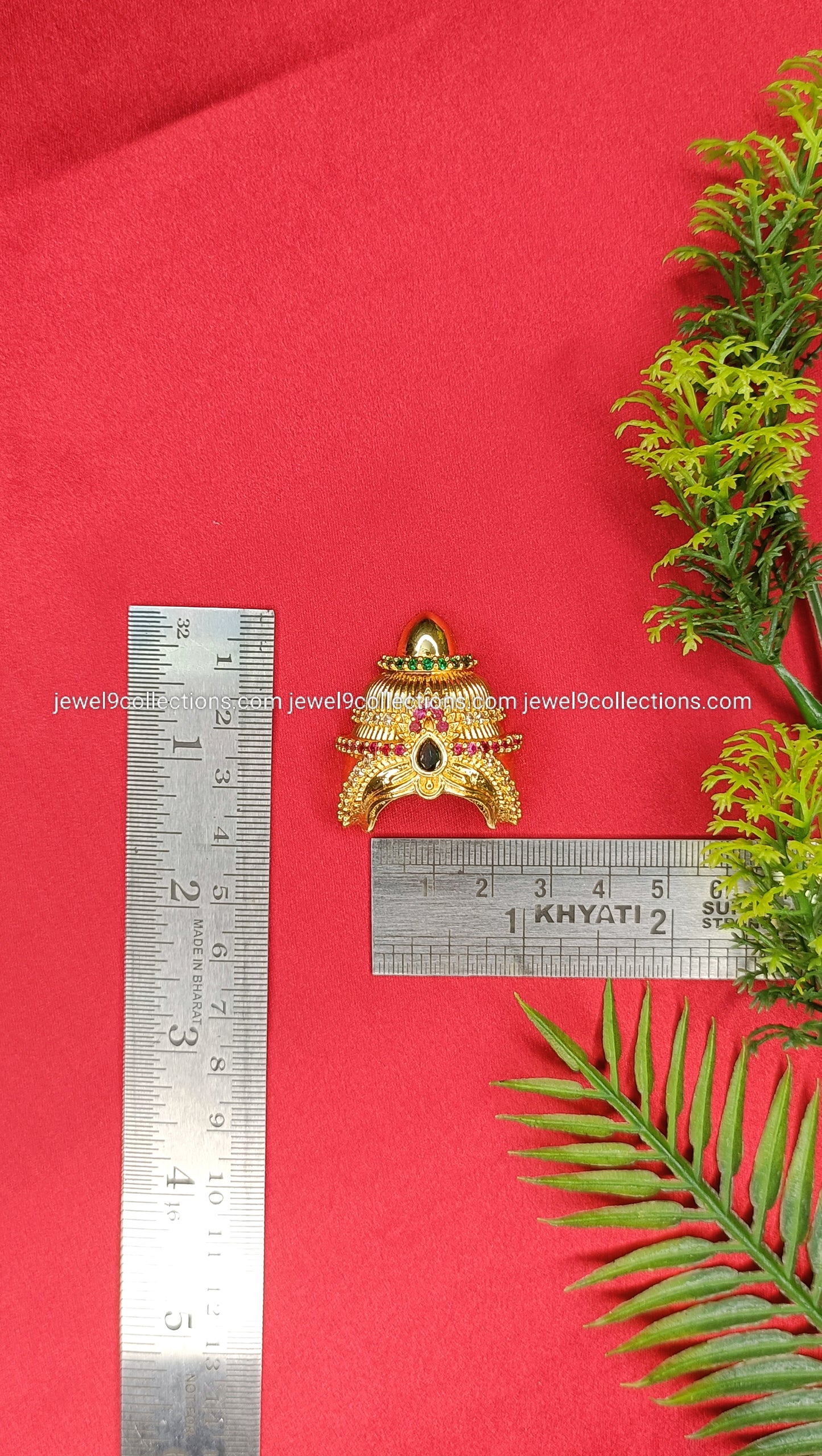 Amman Kireetam crown Gold Plated size Height: 3.75 cm-Width: 2. cm