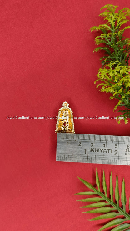 American diamonds Venkateswara Swamy Kireetam Height 3. cm - Wide 1.25 cm