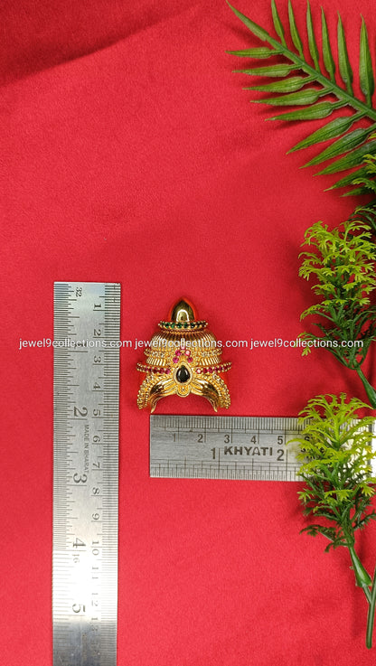 Ganesh ji CZ stones Crown for God and Goddess Height 4.5 cm - Wide 2.25 cm