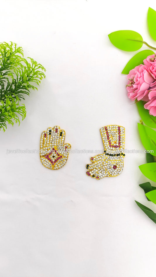 Vishnu hands with stone