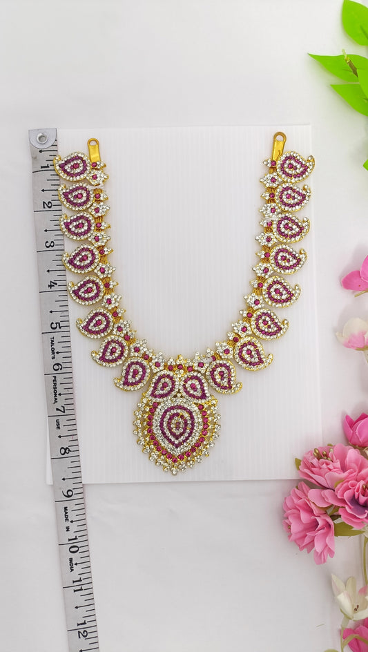 Elegance Redefine-Mango Design Long Haram  Jewellery 9 inch