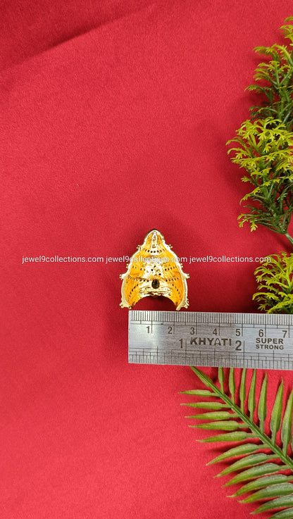 Amman Kireetam crown Gold Plated size Height: 3.75 cm-Width: 2. cm