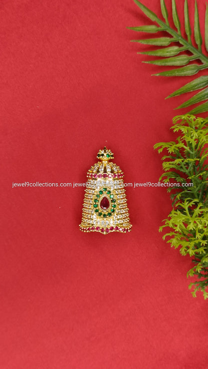 American diamond crown mukut for God and goddess Height: 4.5 cm
Width: 2.cm